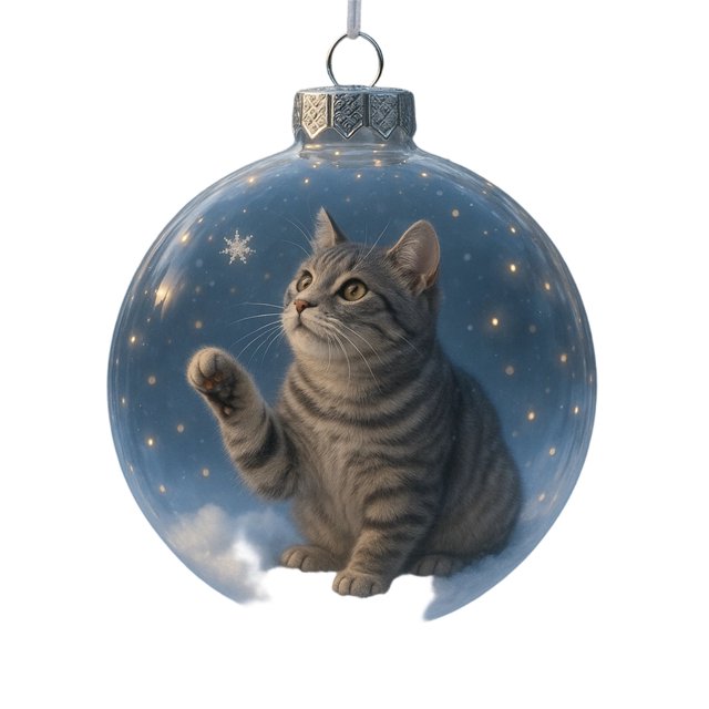 CaiYueKe Christmas Cat Ornaments Set Cute Kitty Tree Decorations Holiday Pet Pendant Collection Festive Animal Decor for Cat Lovers Home Party Supplies