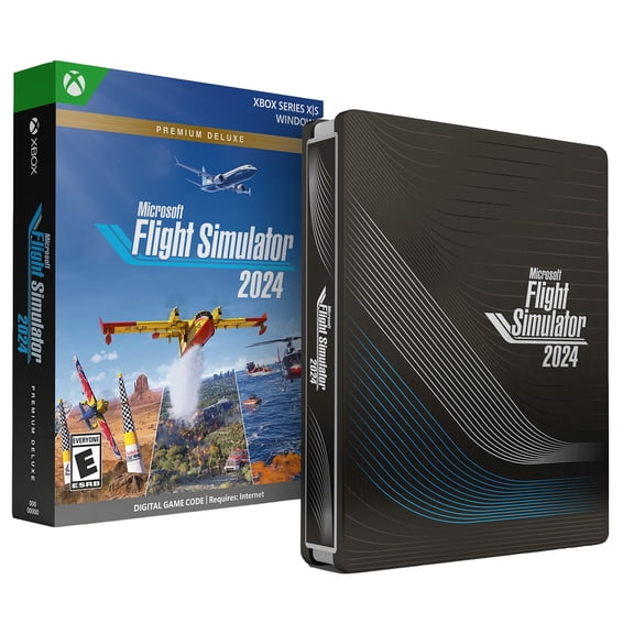 Microsoft Flight Simulator 2024 – Edición Premium Deluxe SteelBook – Código Digital para Xbox Series X/S y Windows