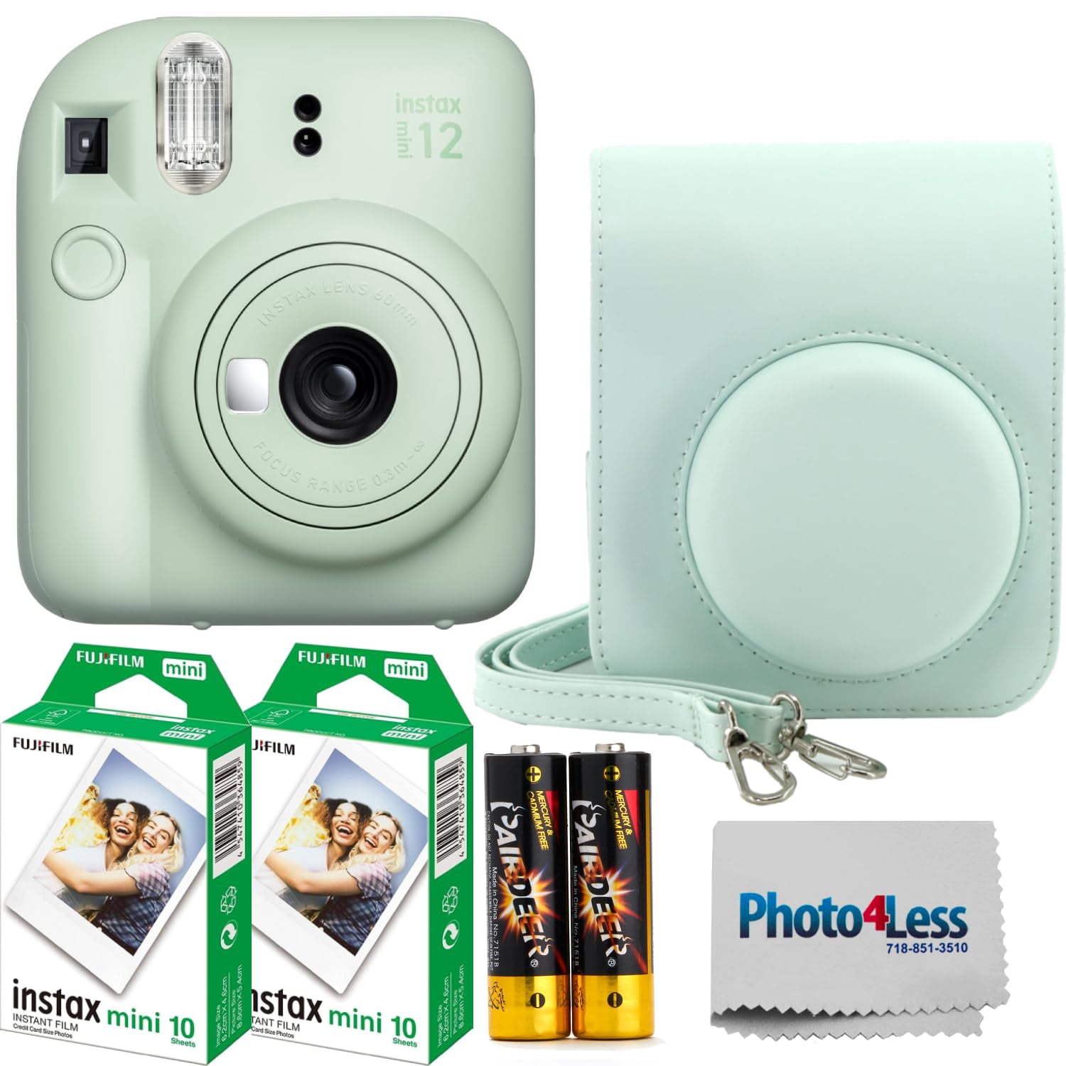 Cámara de película instantánea Fujifilm Instax Mini 12 verde menta