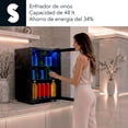 thumbnail image 4 of Enfriador de Bebidas Frigobar Compacto Negro Mini Refrigerador de Acero Inoxidable Ideal Para Espacios Pequeños Frigobar Mini Multifuncional Mini nevera Latas De Refresco (48 Litros), 4 of 7
