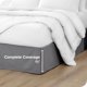 thumbnail image 4 of Faldón de cama Bare Home cepillado doble Premium 1800 15 pulgadas Twin gris, 4 of 5