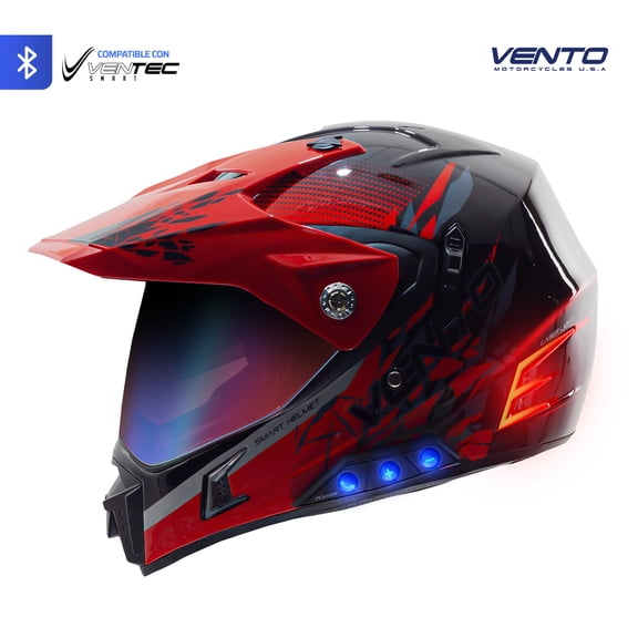 Casco Para Motocicleta Vento Crv1 Bluetooth L