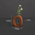 thumbnail image 2 of Vaso de madera y vidrio, vaso moderno, vaso de cristal, decoración de hogar, vaso de mesa, vaso para flores, vaso plegable, madera natural, vidrio transparente, para sala de estar,topliu, 2 of 7