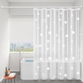 thumbnail image 4 of Cortina de Ducha Gruesa para Baño, Resistente Al Agua, con Barra, Tela Impermeable, Sin Perforaciones, 4 of 6