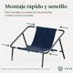 thumbnail image 5 of Silla de Metal Zinus Ada con Cojines de Memory Foam Color Azul Marino, 5 of 6
