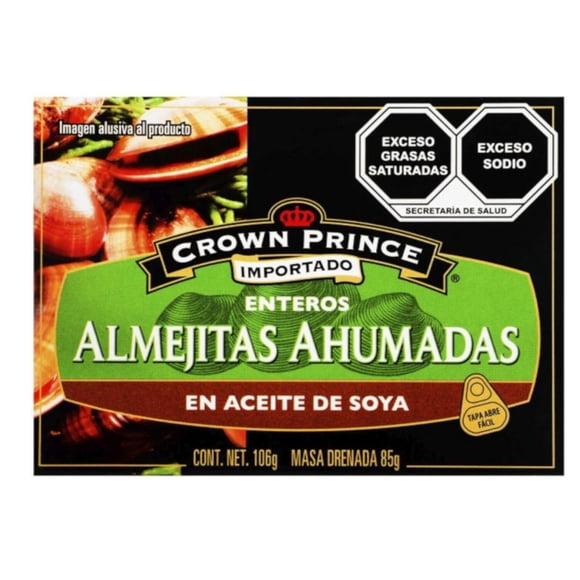 Pack de 12 Almejitas Crown Prince Ahumadas 106 gr
