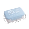 thumbnail image 3 of Fiambrera Bento para niños y adultos | Recipiente hermético para preparar comidas con compartimentos | Fiambrera de plástico apta para microondas para el hogar, la oficina y la escuela, 3 of 6