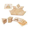 thumbnail image 2 of Juego de bloques de diseño de madera de 54 piezas, rompecabezas con forma geométrica, juegos de desarrollo de aprendizaje temprano para bebés, niñas y, 2 of 9