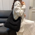 thumbnail image 1 of Bolso tote de pana, bandolera | Bolso de mano informal de gran capacidad estilo gamuza | Bolso de viaje de tela suave con bolsillo desmontable y correa ajustable, 1 of 6