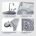 thumbnail image 4 of Yeshouse Cuna portátil 4 en 1 para bebé, con cambiador, ruedas bloqueables, puerta con cremallera, compartimento de almacenamiento y barra de juguetes para niños pequeños, 4 of 9