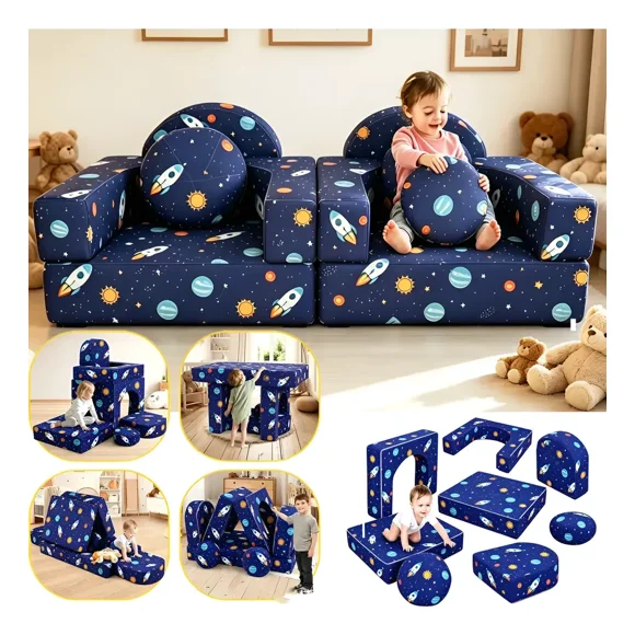 9en1 Sofa Cama Multifuncional Infantil Sillon Asiento Niños