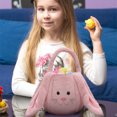 thumbnail image 2 of Xihbxyly Cesta de Pascua Personalizada con Forma de Conejito, Cesta de Pascua Personalizada con Asas, Diseño Suave y Espacioso, Bolsa de Huevos Mullida, Regalo Perfecto para Niños y Niñas, Bolsa de M, 2 of 4