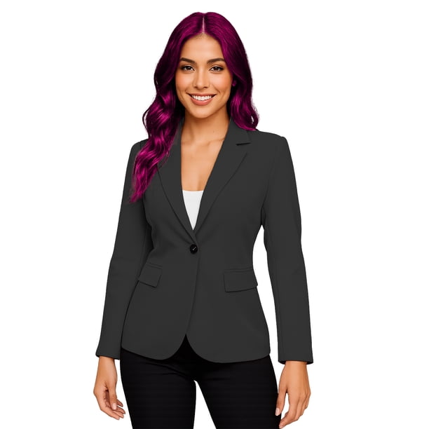 Saco clásico de Mujer Elegancia y Estilo Negro Extra Grande