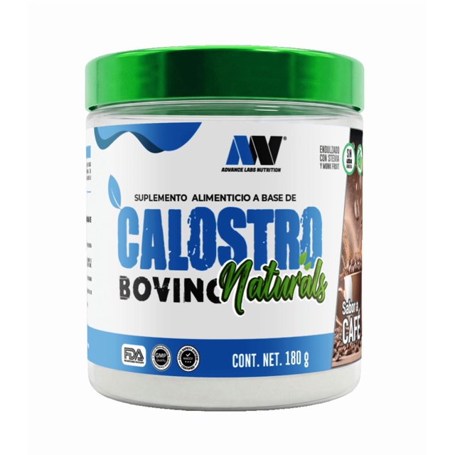 Calostro Bovino en Polvo Advance Labs Naturals Stevia y Monk Fruit Café 30 Serv 180g
