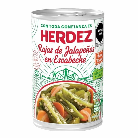 Chiles Jalapeños Herdez rajas en escabeche 390 g