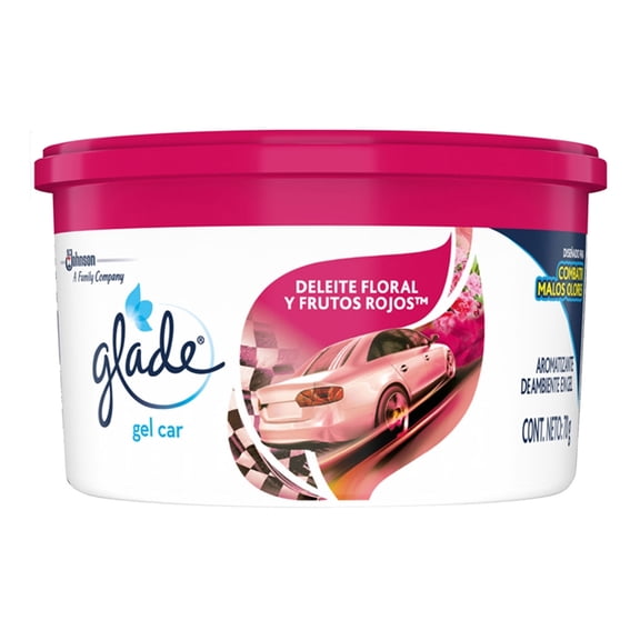 Aromatizante para Auto Glade Mini Gel Car Deleite Floral y Frutos Rojos 70 g