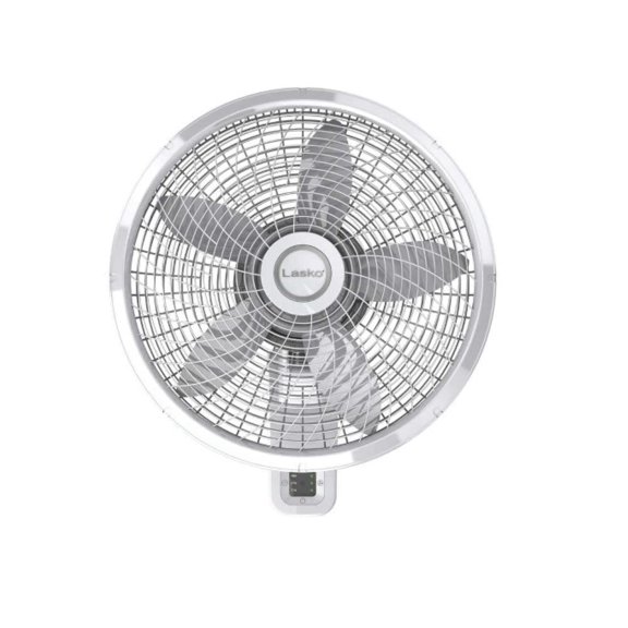 Ventilador eléctrico Lasko Lasko-18 con mando a distancia de 3 velocidades para montaje en pared