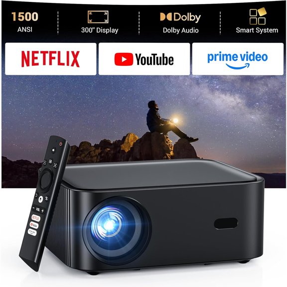 HAPPRUN Proyector inteligente H11 Full HD 1080p 1500 ANSI lúmenes
