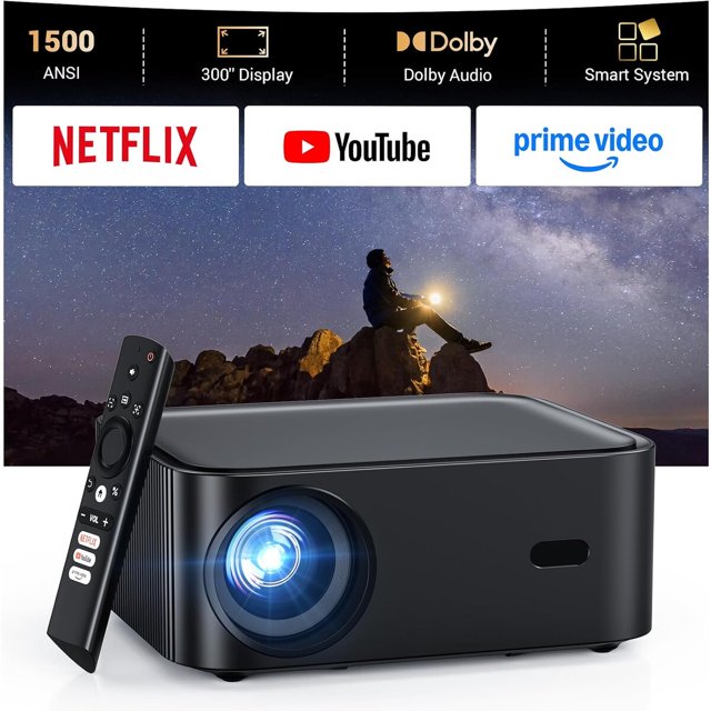 HAPPRUN Proyector inteligente H11 Full HD 1080p 1500 ANSI lúmenes