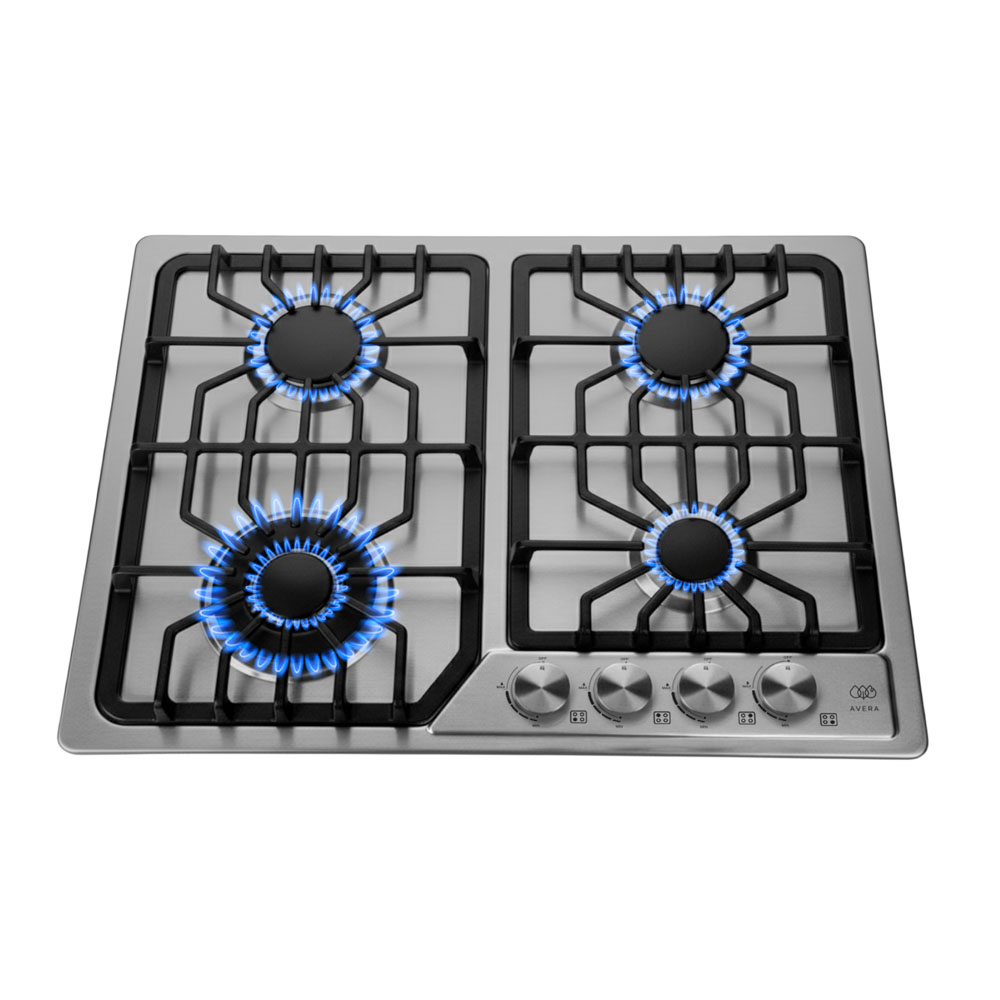 Parrilla de Gas Avera 4 Quemadores Empotrable Acero Inoxidable
