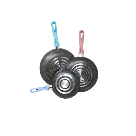 Sartenes 20/26/30 cm Antidherente Stone Colores Pastel Lamex 6538-8 LAMEX JUEGO DE 3 SARTENES