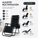 thumbnail image 5 of Silla Camastro CJR Reclinable Gravedad 0 Plegable Jardin Playa negro, 5 of 10