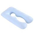 thumbnail image 1 of Almohada de embarazo para dormir en forma de U, almohada de maternidad, soporte para espalda, piernas y vientre, para mujeres embarazadas, color azul, 1 of 7