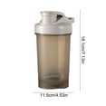 thumbnail image 3 of Botella de agua deportiva portátil 500ML | Taza para shaker de proteínas con báscula para mezclar, tapa abatible a prueba de fugas, agitador incorporado, boca grande fácil de limpiar | Gimnasio, 3 of 6