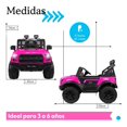 thumbnail image 4 of Montable Eléctrico The Baby Shop - con controlo remoto, con conexion USB, Bluetooth y auxiliar Rosa - Luz y Sonido, 4 of 4