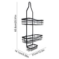 thumbnail image 3 of Estante Organizador para Ducha, Rack de Almacenamiento Colgante con Drenaje, Cesta Organizadora para Baño con Acero, 34x24.5x5.8cm para Almacenar Champú y Acondicionador., 3 of 6