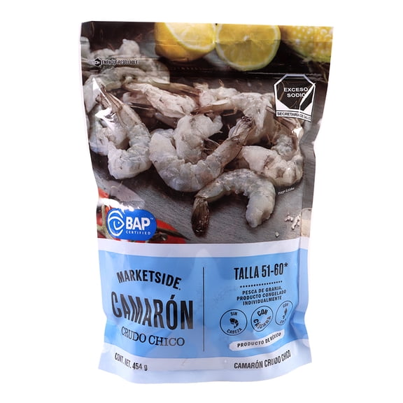 Camarón Chico Crudo Marketside Congelado 454 g