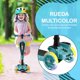 thumbnail image 5 of Scooter de 3 Ruedas Hurtle para Niños y Niñas 1 Año en Adelante, Patin del Diablo, Luces LED en las Ruedas, Manillar Ajustable y Asiento Plegable, Modo Sentado o de Pie con Freno, Verde Azulado, 5 of 7