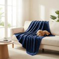 thumbnail image 5 of Manta Soft Fleece Queen Size Navy Blue 90x90, 5 of 5