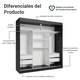 thumbnail image 4 of Ropero Closet Madesa Reno 3 Puertas Corredizas Negro, 4 of 11
