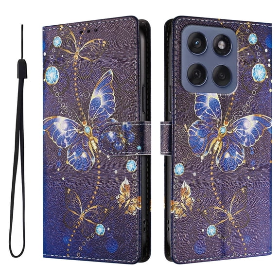 FOXDOCK Funda Tipo Cartera para Motorola Moto G86 con Soporte y Correa – Diseño de Patrones Lindos