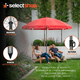 thumbnail image 4 of Sombrilla Para Playa Con Base Jardin Patio Alberca Exteriores Plegable 2X1.95 Metros Acero Reforzada Inclinación Manivela Ajustable Ideal Para Potegerte Del Sol VERDE, 4 of 7
