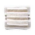 thumbnail image 1 of Gray Coral Velvet Striped Bath Towel Set 2-Piece Absorbent Cotton Towels for Bathroom and Spa, 1 of 9