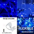 thumbnail image 3 of Cascadas de luces LED Dosyu 9mts 500 luces navideñas, 3 of 10