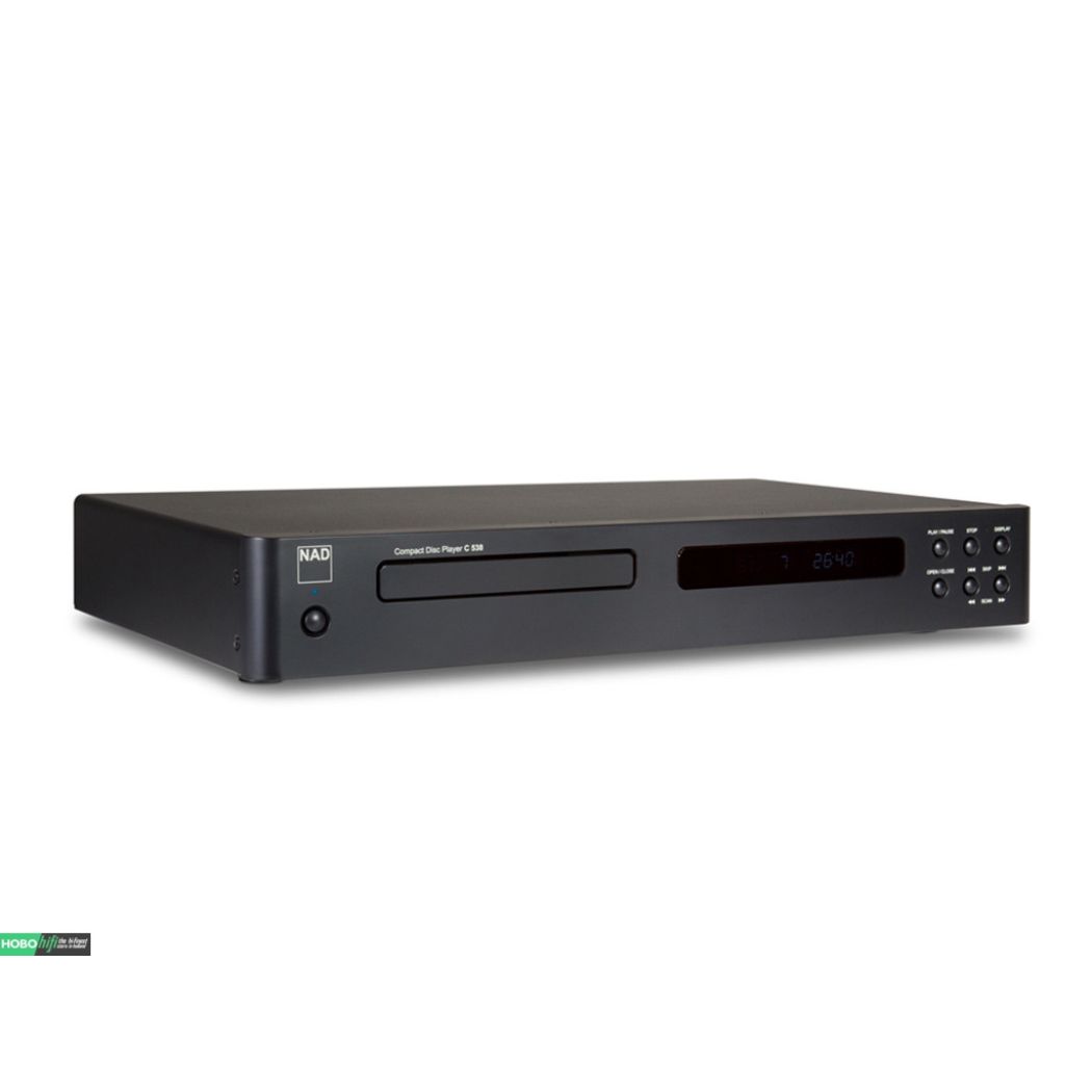 Reproductor C 538 de CD formato CD-R, CD-RW, MP3 o WMA NAD Salidas RCA, Fibra Óptica, Coaxial Digital, Negro