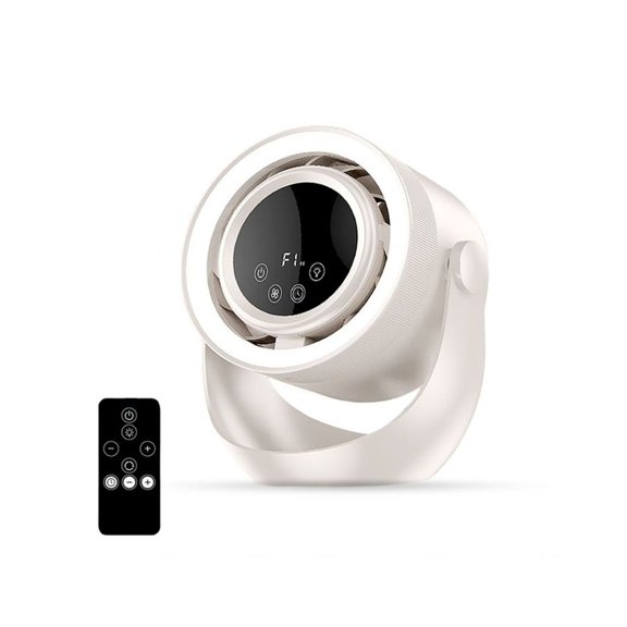 Ventilador Portátil Recargable USB Tipo C | 4 Velocidades | Control Remoto y Pantalla Táctil | Silencioso para Escritorio Oficina Hogar Viaje Dormitorio