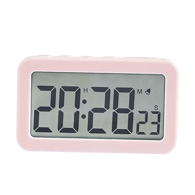 Reloj digital Reloj pequeño Temporizador de cuenta ascendente y descendente Relojes de escritorio Relojes de mesa de escritorio Rosa