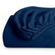 thumbnail image 1 of Sábana ajustable de vellón acogedor Bare Home Queen Azul Oscuro, 1 of 5