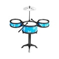 thumbnail image 1 of Batería para niños, juguete de percusión de simulación, educativo 3 pads de batería azules, 1 of 7