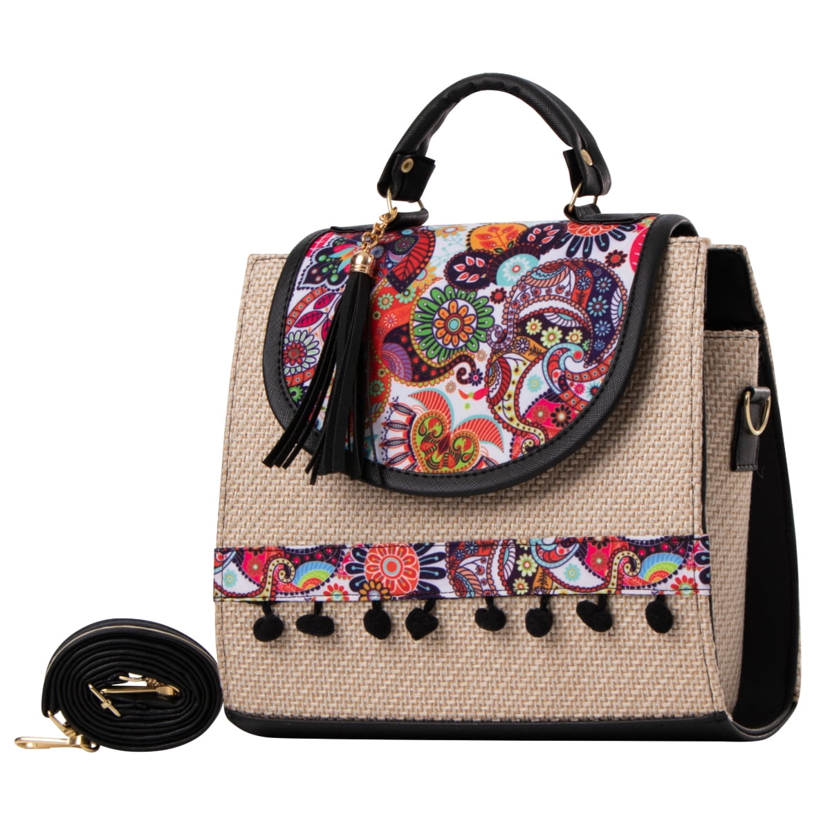 Bolsa Yute para Mujer FANA Roma Color Negro 25 x 22 x 11 cm | Bodega ...