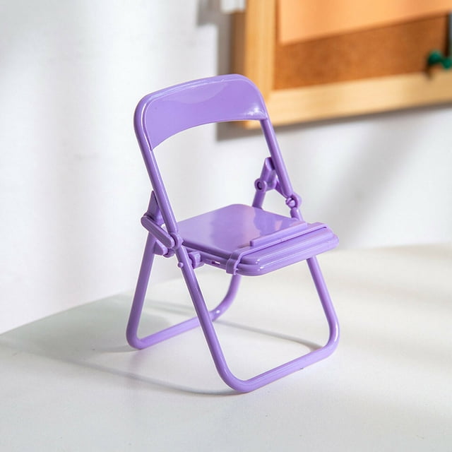 Soporte para teléfono de coche, soporte para teléfono, silla pequeña, soporte para teléfono móvil, escritorio creativo, visualización de TV en vivo, soporte para teléfono móvil