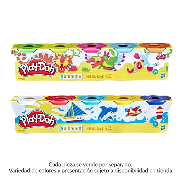Masa de Juego Hasbro Play-Doh Paquete de 5 latas de 3oz Varios modelos 1 pieza