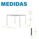 thumbnail image 5 of Carpa Toldo Plegable 3x3 Impermeable Retractil Jardin Onof Blanco, 5 of 6