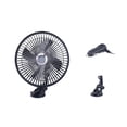 thumbnail image 2 of Ventilador de coche de 12V con velocidad y oscilación ajustables - Ventilador pequeño de viento fuerte para días calurosos, montado en el salpicadero o parabrisas, 2 of 6