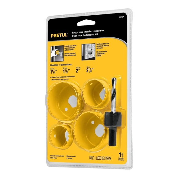 Kit De 5 Sierras Cortacírculos Para Madera Pretul KIT-5P