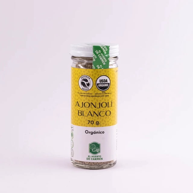 Ajonjolí Blanco Orgánico Frasco 70g Huerto De Carmen
